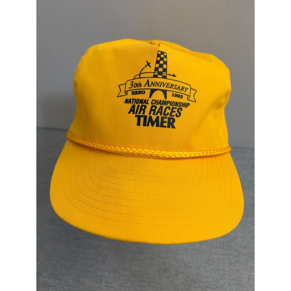 Winner Hat Mens OSFA Yellw Reno Air Races 30th Anniversary 1993 Vintage Snapback